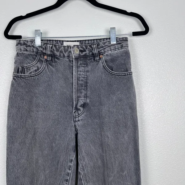 Rollas Womens Classic Straight High Rise Jeans Grey Size 26 - Image 2