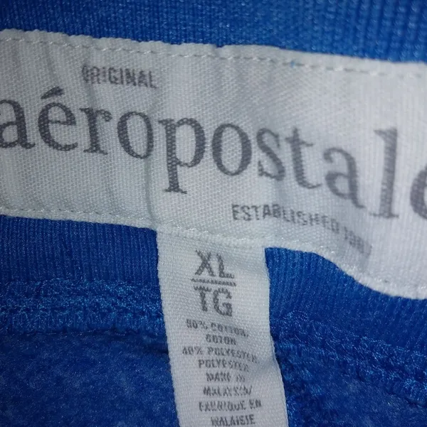 Aeropostale XL Side Spellout Cobalt Blue Jogger Warmup Drawstring Pants Plus - Image 5