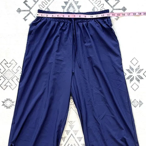 Breezeful High Waisted Drawstring Side Pocket Split Hem Joggers Small - Image 6