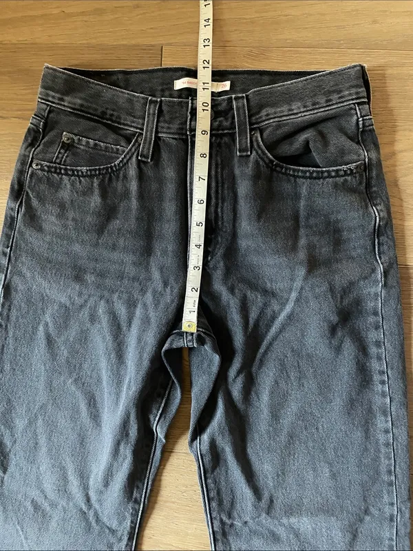 Levi's 94 Baggy Bootcut Jeans Washed Black Size 26X31 - Image 8