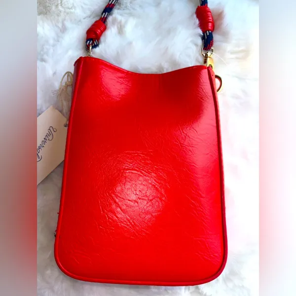 Red Cross Body Purse Bag ~ NWTS ~ With Red white Blue 4th July Straps handles - Image 12