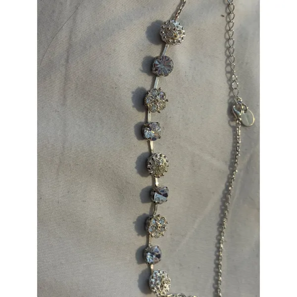 Icing‎ Rhinestone Silver Tone Chain Necklace Elegant Fashion Jewelry - Image 7