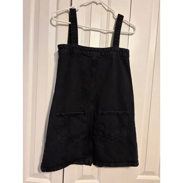 Urban Outfitters BDG Denim‎ Pinafore Dress Black Button Front XS Indie 90s Style - Image 6
