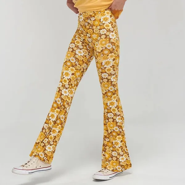 Ghanda Rosa Flares Brown Sadie Floral Bell Bottom Pants - Image 2