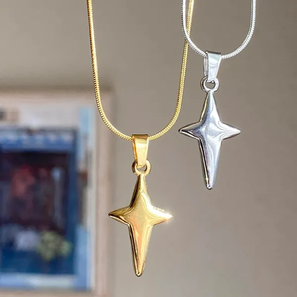 Handmade grunge y2k street style sparkle star fully stainless steel necklace✨ - Image 6