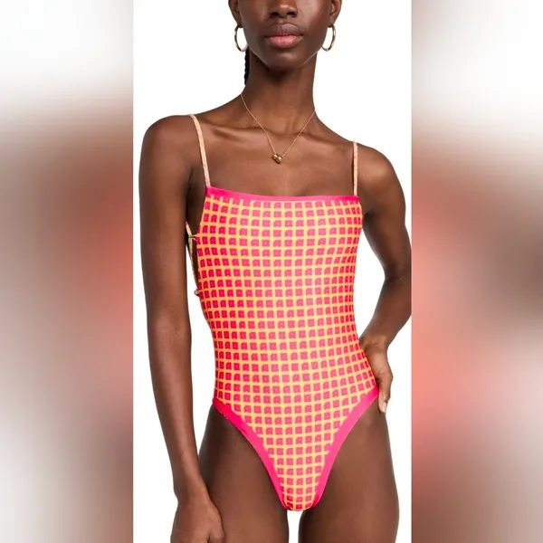 NWT! Agua Bendita Kali Lula Yellow Reversible One Piece Swimsuit - Image 2