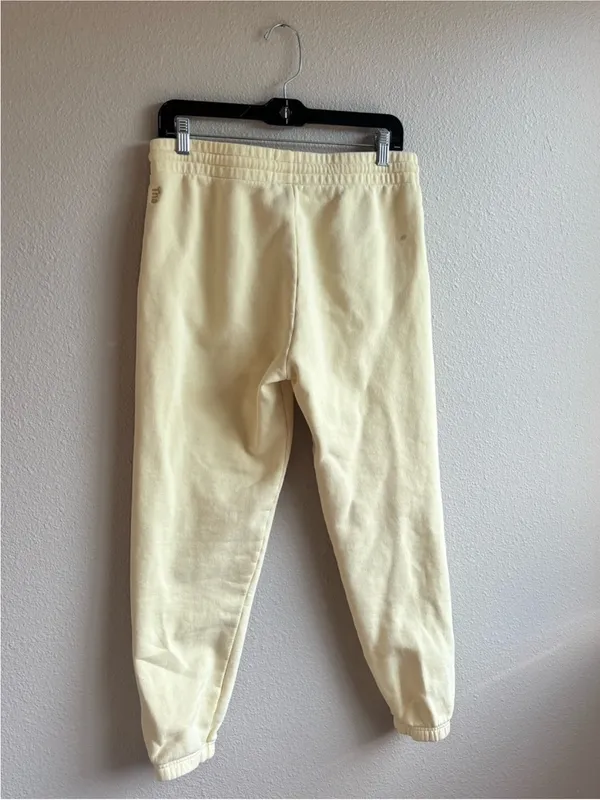 TNA Cozy Fleece Joggers Yellow Size M - Image 6