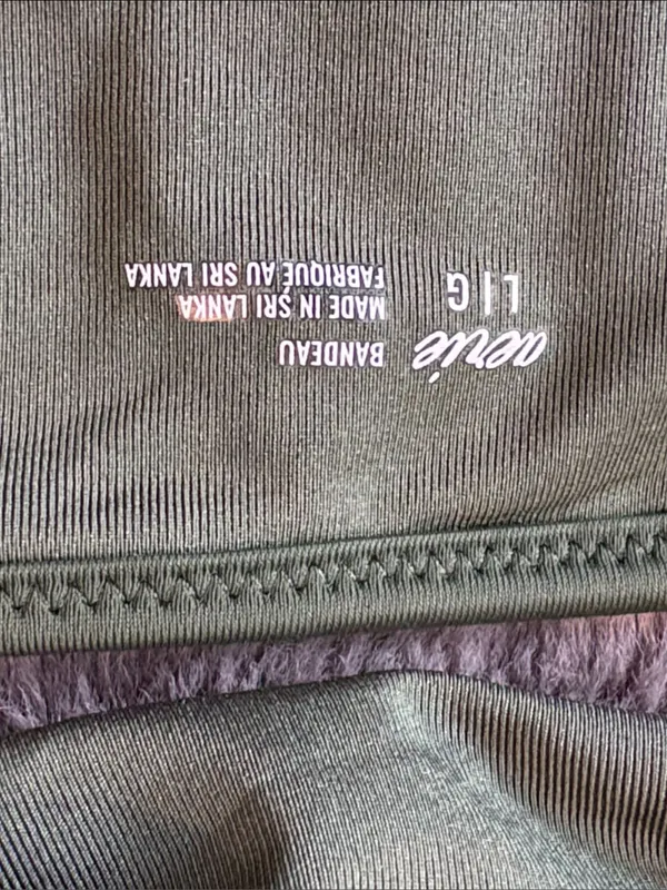 NWOT Aerie Olive One Shoulder Bandeau Swim Top size L - Image 2