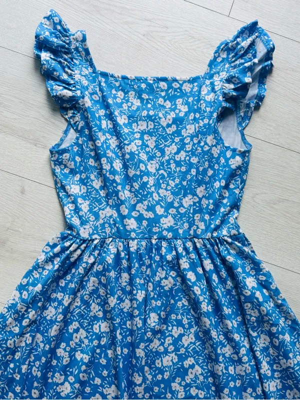 Loemes Dress, Summer Cute Floral Flowy Knee Length Sundressses Beach Size S - Image 6
