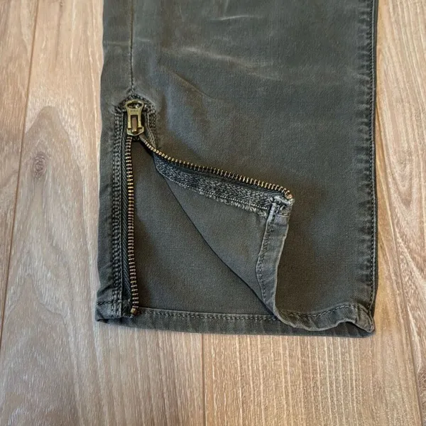 7 for all mankind jeans women's‎ olive green/gray jeans size 30 - Image 2