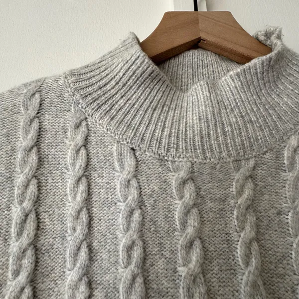 Cupcakes and Cashmere Gray Cable Knit Sweater Vest - Image 10