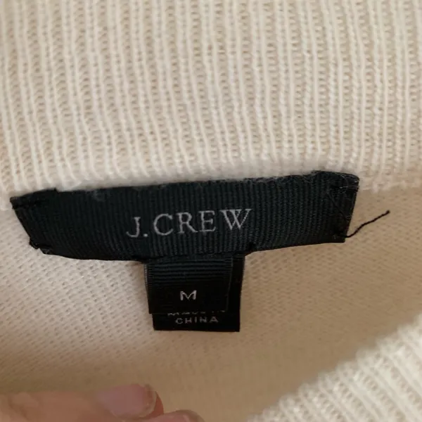 J. Crew crew pullover Cream ruffle sweater - Image 4