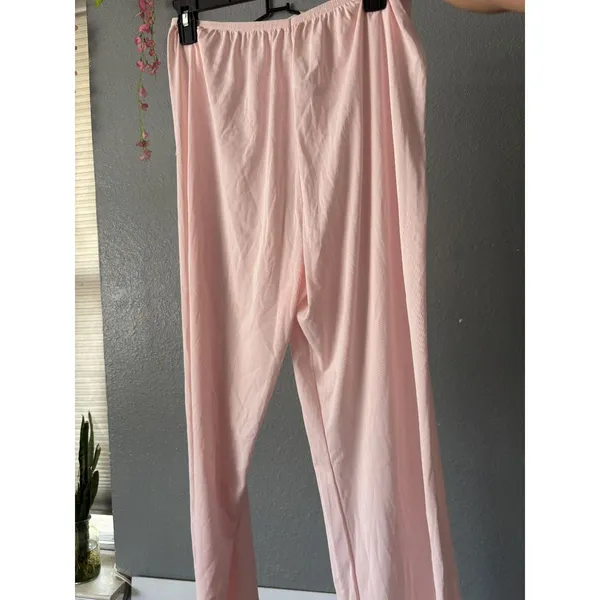 Vanity Fair Vintage Pink Nylon Pajama Lounge Set Size Medium 40 - Image 4