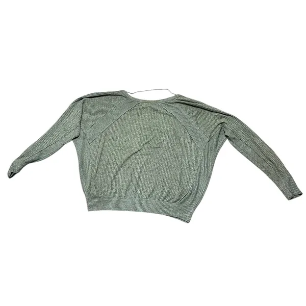 Free People We The Free Santa Clara Thermal Top Olive Green Waffle Knit Medium - Image 11