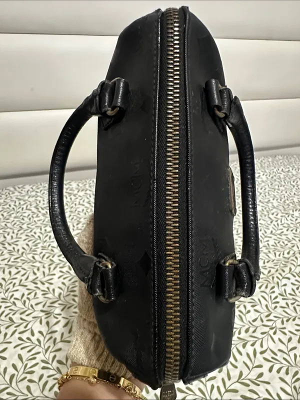 MCM Black Mini Bag in Viseto Coated Canvas - Image 14
