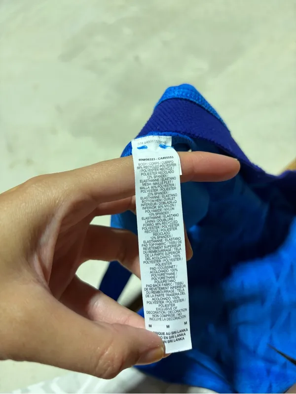 Nike Blue Racerback Sports Bra medium - Image 6