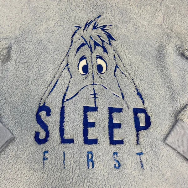 Disney Eeyore "Sleep First" Cozy Fleece Comfort Lounge PJ Shirt Size M - Image 2