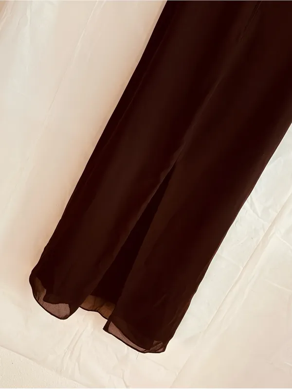 Onyx Nite Brown Sleeveless Maxi Dress - Image 16