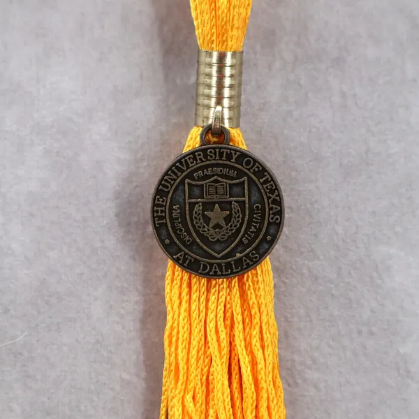 University of‎ Texas at Dallas Graduation Yellow Coin Fringe Charm Tassel OS - Image 4