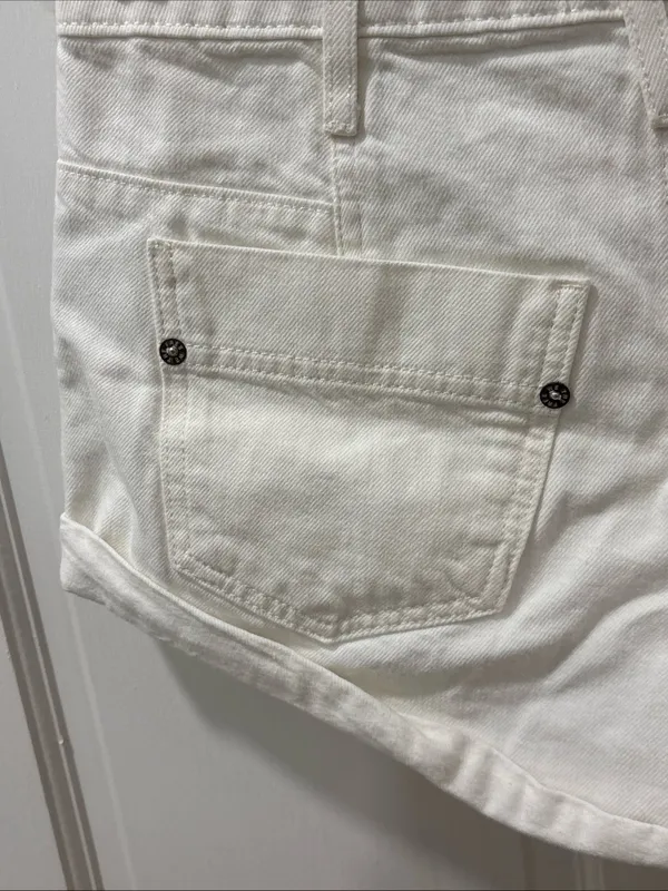 We The Free Women’s Beginners Luck Low Rise Slouch Shorts Size 25 White EUC - Image 9