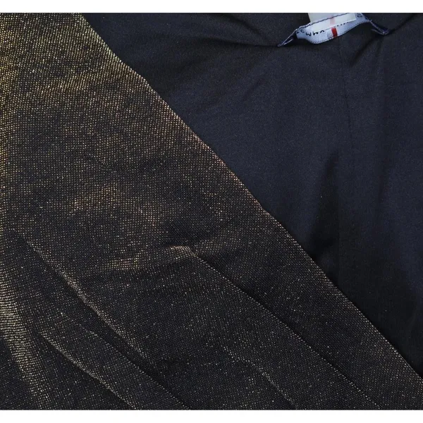 NWT Tommy Hilfiger Ruched Velvet Puff Sleeve Fit Flare Dress Bronze / Black 4 - Image 9