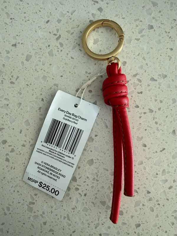 Vera Bradley leather bag charm NWT - Image 2