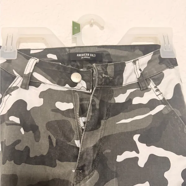 Camouflage Cargo Pants White - Image 2