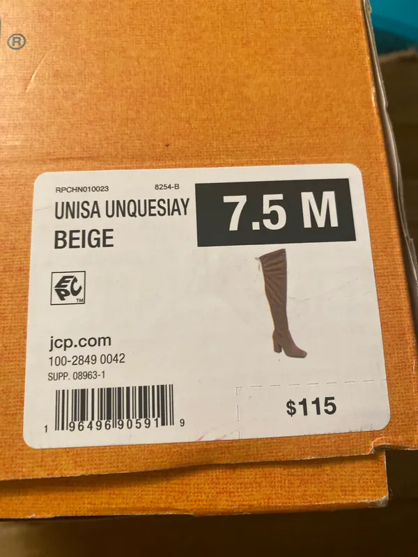 Unisa NWT Womens Unquesiay Block Heel Over the Knee Boots size 7 1/2 - Image 4
