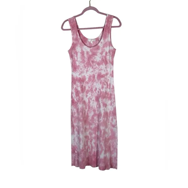 Love Shack Fancy Pink Tie Dye Midi Dress Womens S Boho Coastal Beachy Summer - Image 2