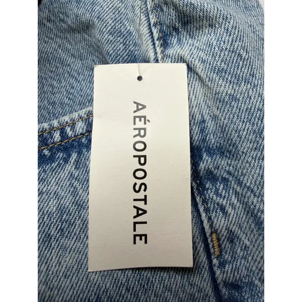 Aeropostale Low Rise Baggy Distressed Light Wash Jeans 18R Y2K Skater Jeans - Image 10