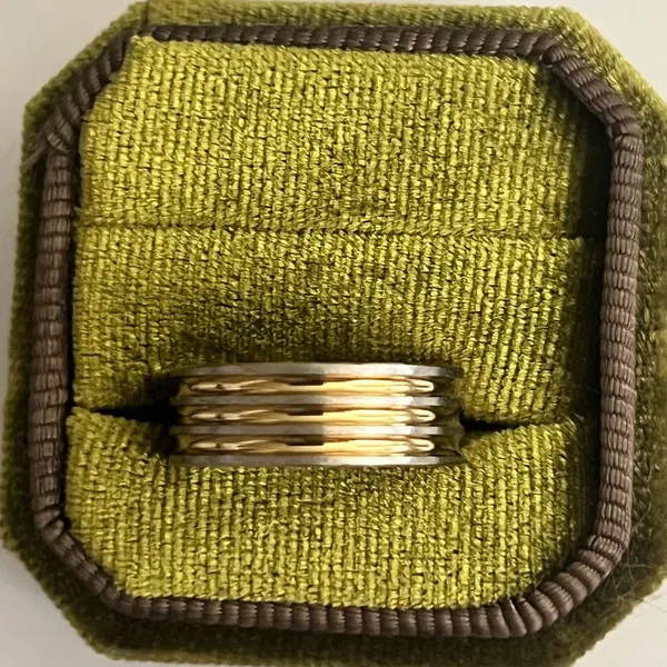 10k Yellow and White Gold Plated B.zero1 4-Band Ring 8mm Band Size 9-Unisex - Image 2