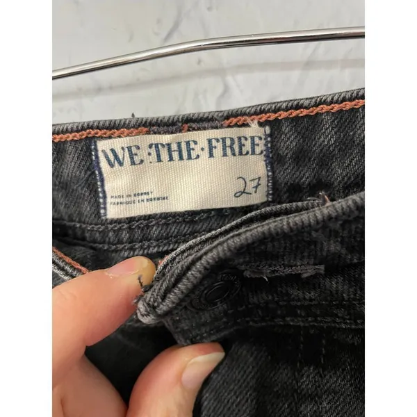 We The Free Black Flare Jeans size 27 Boho Retro Hippie 70s Neutral Minimalist‎ - Image 3