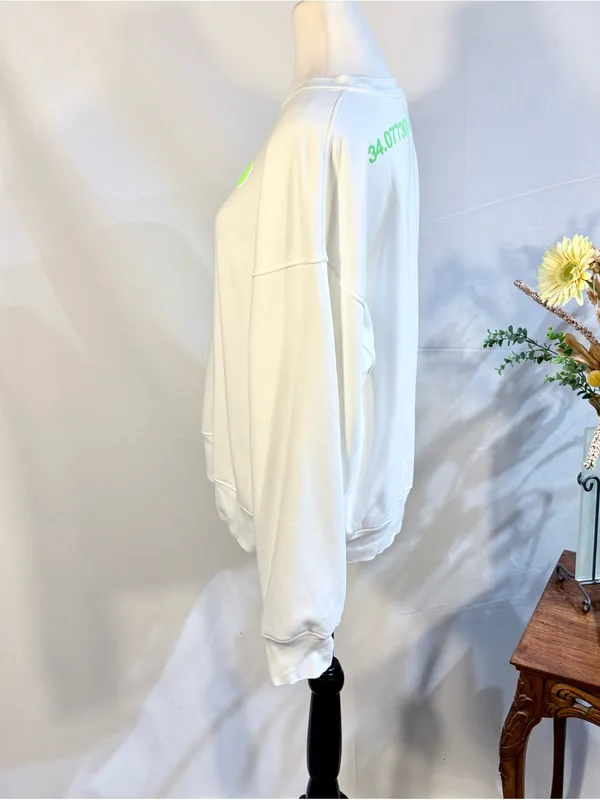 G/FORE Coordinates French Terry Oversized Pullover Sweatshirt White Sz L🧡 Size L - Image 7