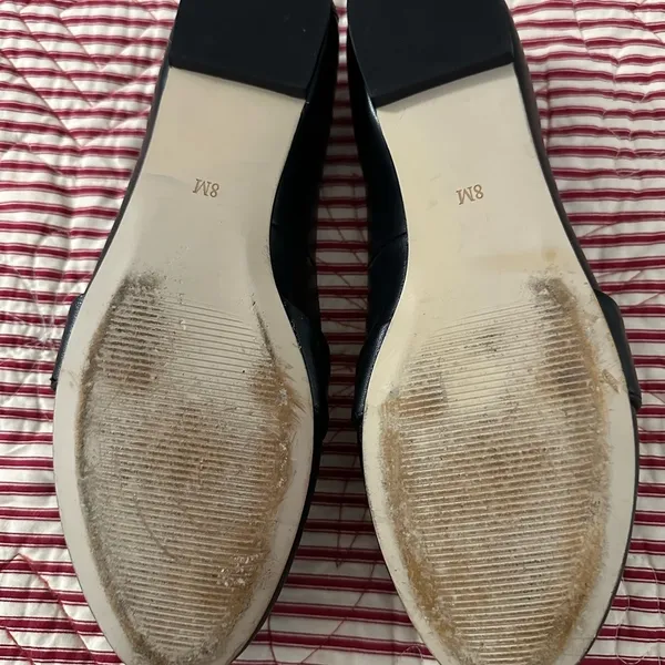 Talbots Black Leather Nautical Loafers Flats - Image 2