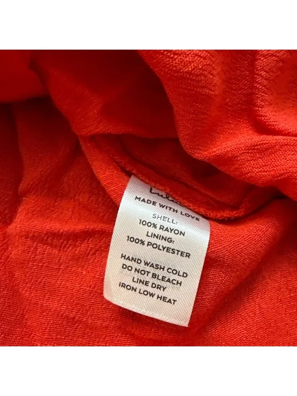 Lulus Red Wrap Mini Dress Short Sleeve Tie Cuff V-Neck Size Large NWT - Image 7