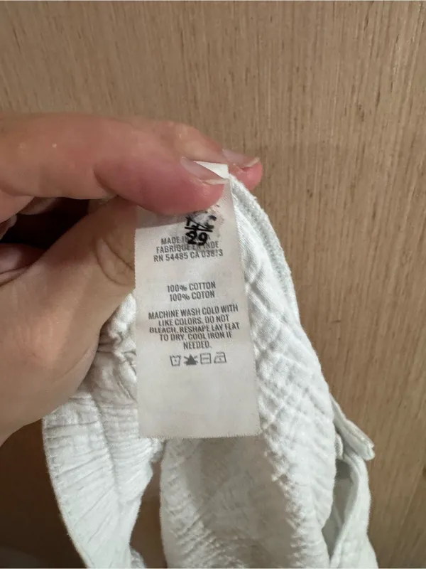 Women’s aerie Cotton White Gauze Relaxed Shorts Size XL - Image 4