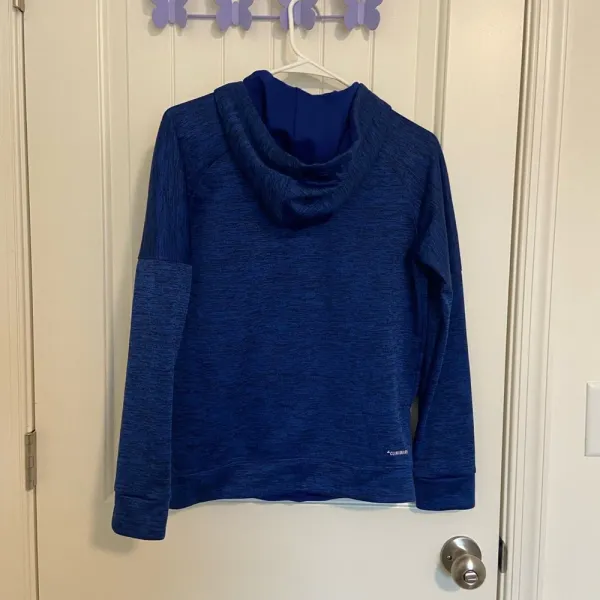 EUC | Adidas women’s dark‎ blue black climawarm logo active hoodie — small - Image 7
