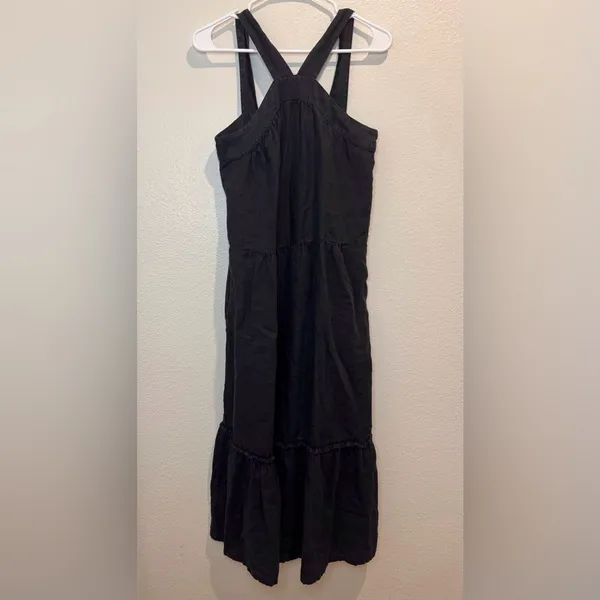 Joie Women’s Rosabel Linen Black‎ Halter Neck Maxi Dress Size S - Image 4