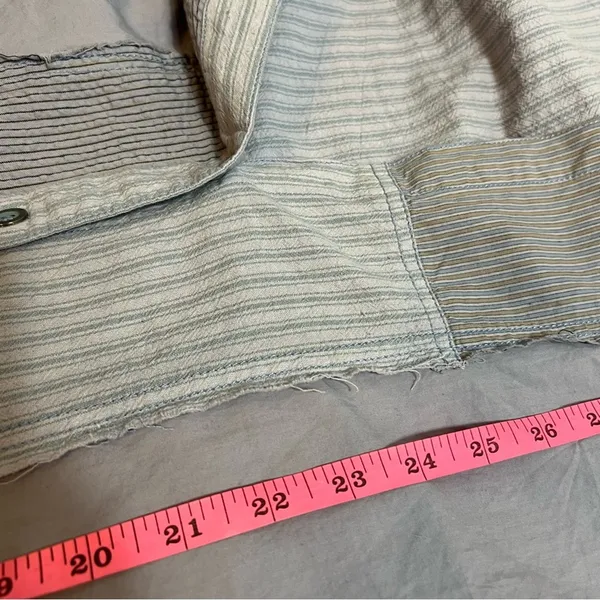 Free people we the free remade‎ patchwork dress shirt Sz XS - Image 6