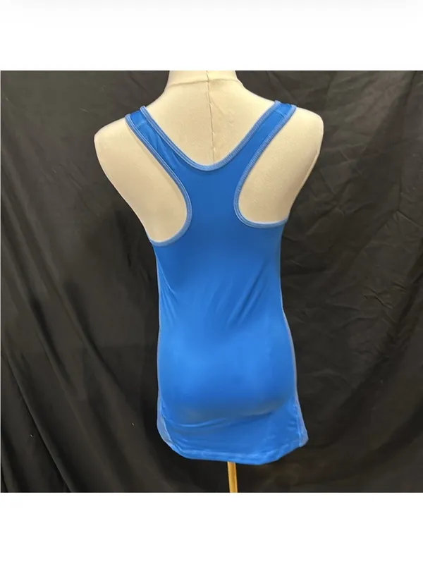 Nike Light Blue Dri-FIT Women's Athletic Tank with Swoosh - Image 3
