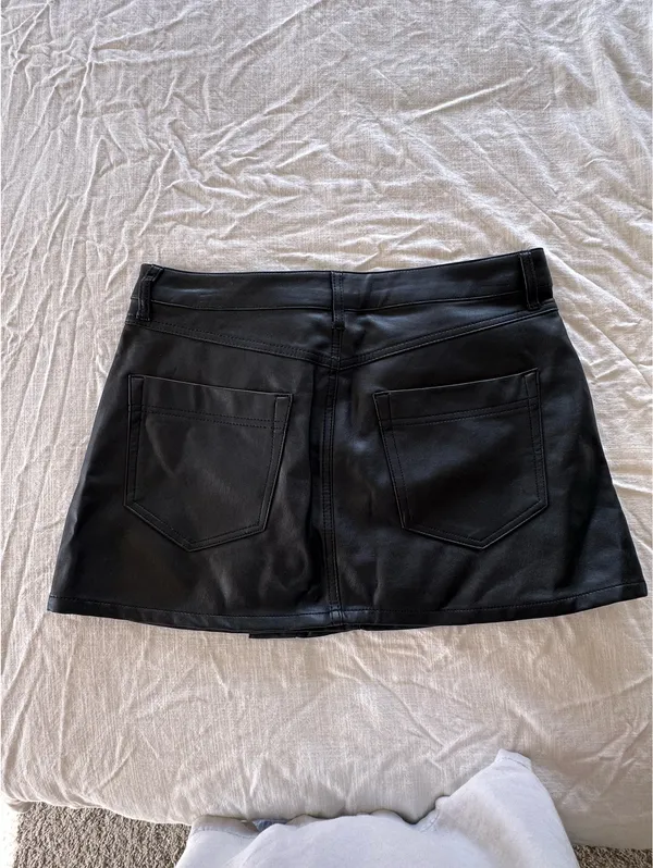 Free People Leather Skort - Image 4