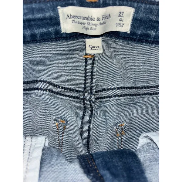 Abercrombie & Fitch Curve Love High Rise Super Skinny Ankle Jeans Size 4 - Image 5