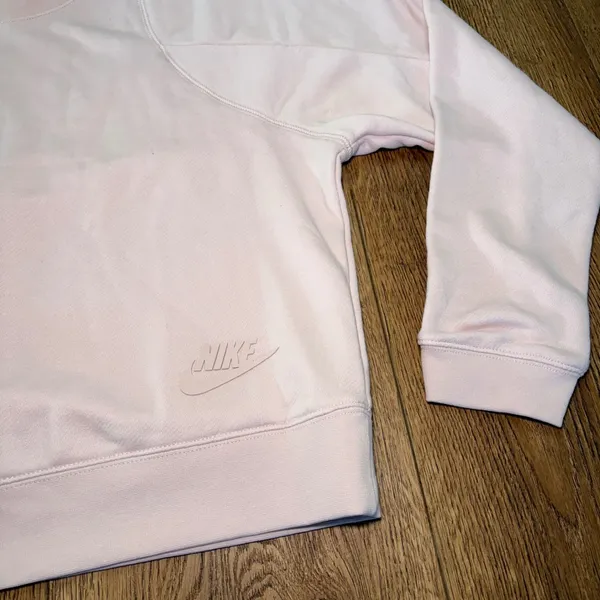 Nike Sportswear Essentials Light Pink Cropped Sweatshirt Crewneck Womens Small - Image 6