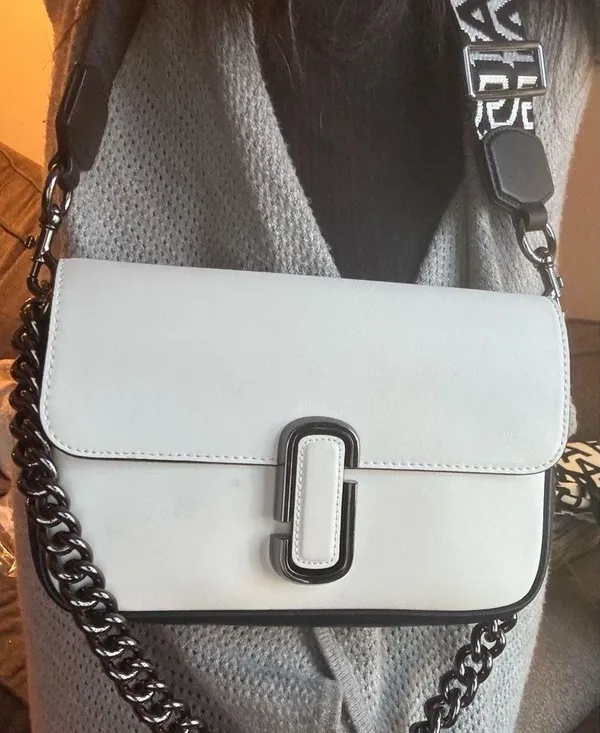 Marc Jacobs Authentic Bicolor leather magnetic flap 2 straps shoulder/Crosby - Image 6