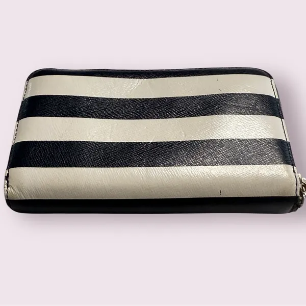 Michael Kors‎ Navy and White Striped Wallet - Image 2