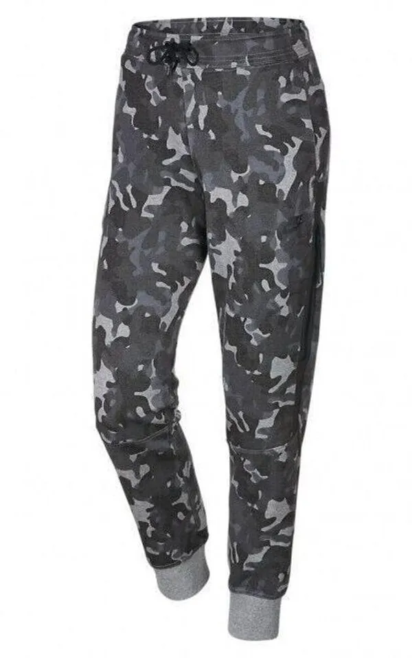 Size S Small Womens Nike Tech Fleece AOP Grey Camo Sweatpants 695344-091 - Image 2