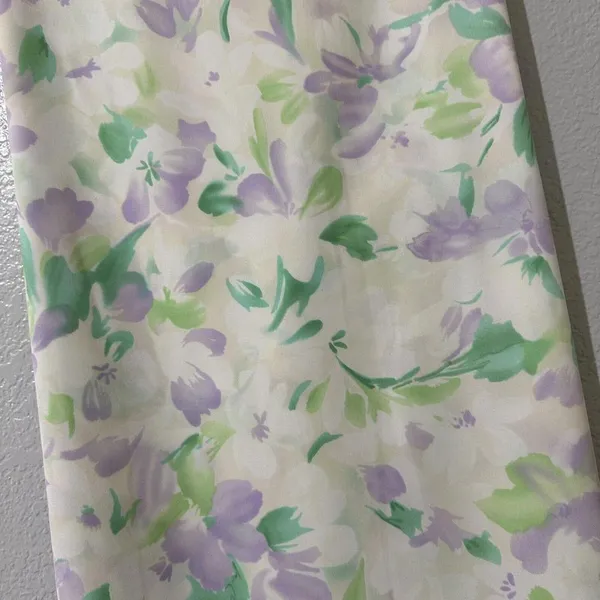 Sag Harbor Midi Dress Sz 6P 6 Petite Pastel Floral Sleeveless Tie Back - Image 3