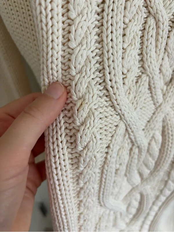 GAP Turtleneck Cable Knit Sweater Dress - Image 3