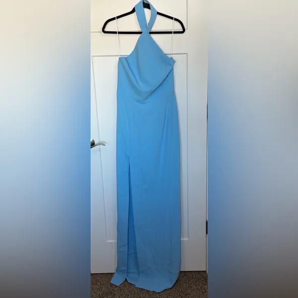 Amanda Uprichard Queen Halter Gown - Pacific - Image 2