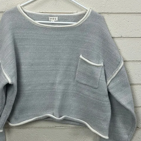 POL Gray Sweater size S - Image 6